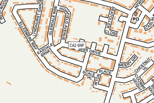 CA2 6NF map - OS OpenMap – Local (Ordnance Survey)