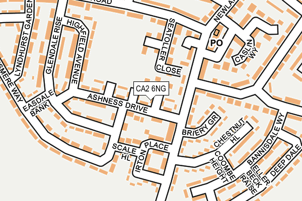 CA2 6NG map - OS OpenMap – Local (Ordnance Survey)