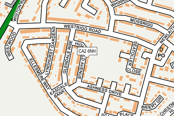 CA2 6NH map - OS OpenMap – Local (Ordnance Survey)