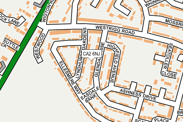 CA2 6NJ map - OS OpenMap – Local (Ordnance Survey)
