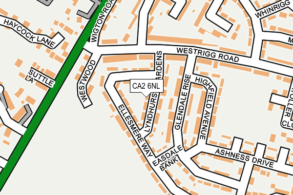 CA2 6NL map - OS OpenMap – Local (Ordnance Survey)