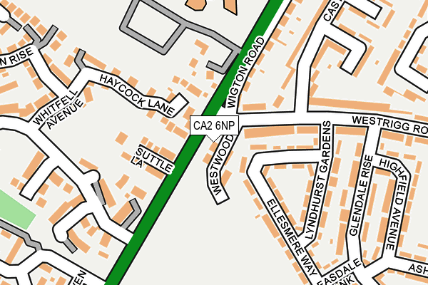 CA2 6NP map - OS OpenMap – Local (Ordnance Survey)