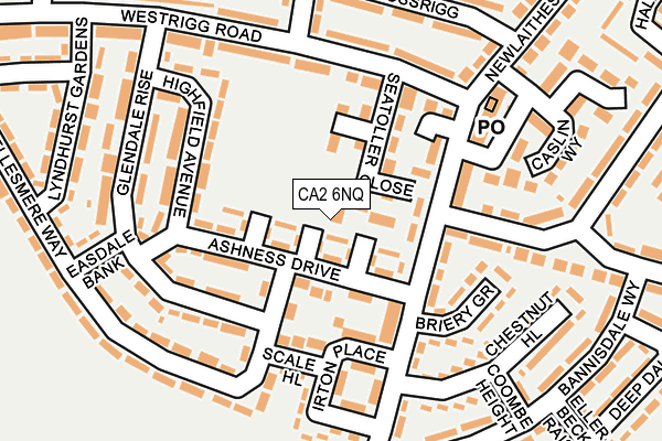 CA2 6NQ map - OS OpenMap – Local (Ordnance Survey)