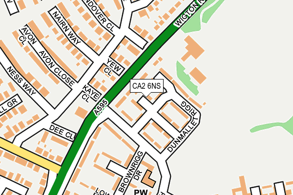 CA2 6NS map - OS OpenMap – Local (Ordnance Survey)