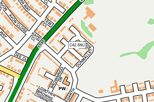 CA2 6NU map - OS OpenMap – Local (Ordnance Survey)