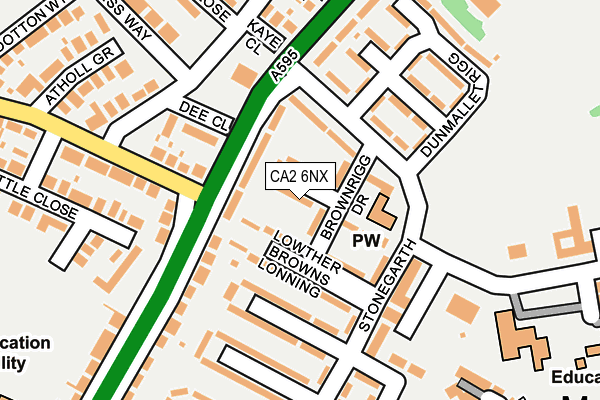 CA2 6NX map - OS OpenMap – Local (Ordnance Survey)