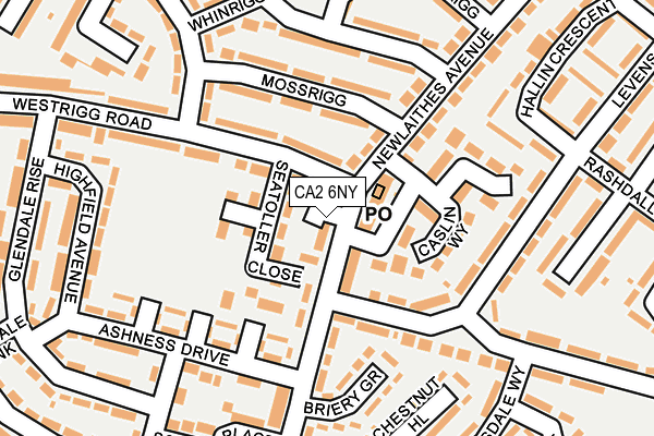 CA2 6NY map - OS OpenMap – Local (Ordnance Survey)