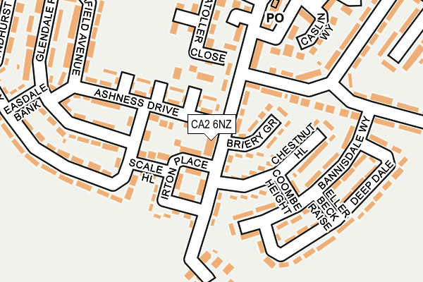 CA2 6NZ map - OS OpenMap – Local (Ordnance Survey)