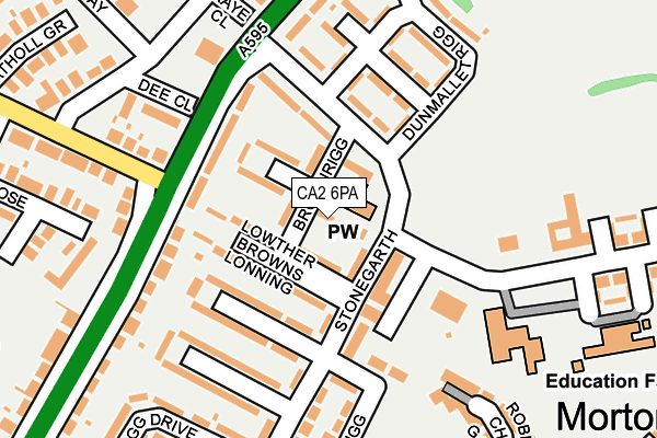 CA2 6PA map - OS OpenMap – Local (Ordnance Survey)