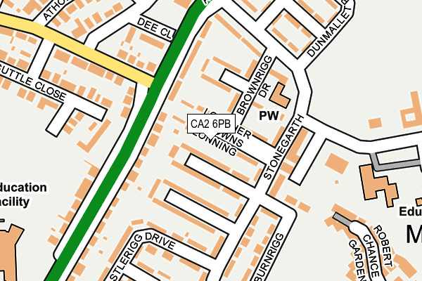 CA2 6PB map - OS OpenMap – Local (Ordnance Survey)