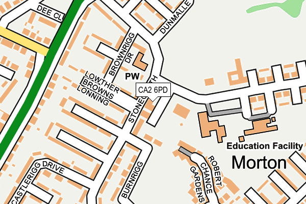 CA2 6PD map - OS OpenMap – Local (Ordnance Survey)