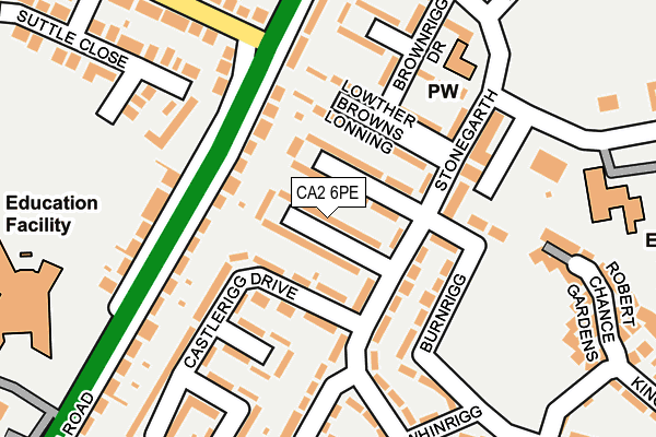 CA2 6PE map - OS OpenMap – Local (Ordnance Survey)