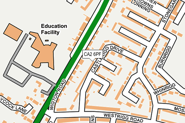 CA2 6PF map - OS OpenMap – Local (Ordnance Survey)