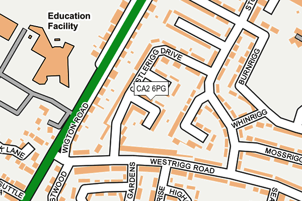 CA2 6PG map - OS OpenMap – Local (Ordnance Survey)