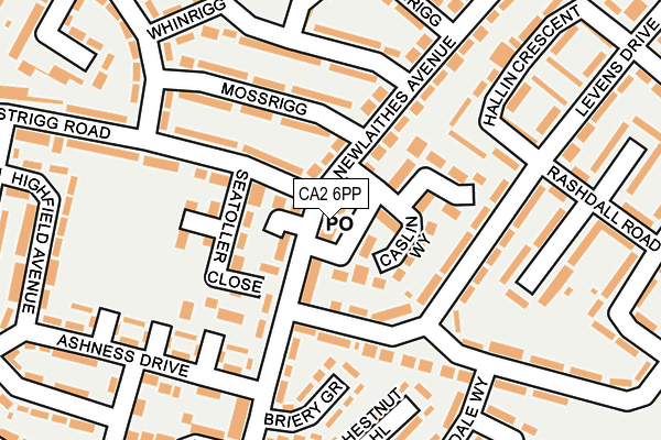 CA2 6PP map - OS OpenMap – Local (Ordnance Survey)