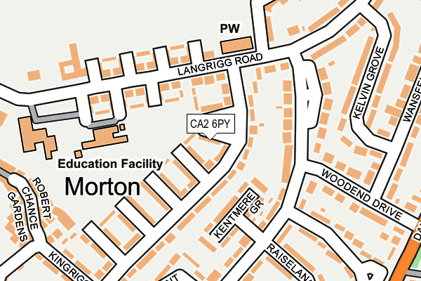 CA2 6PY map - OS OpenMap – Local (Ordnance Survey)