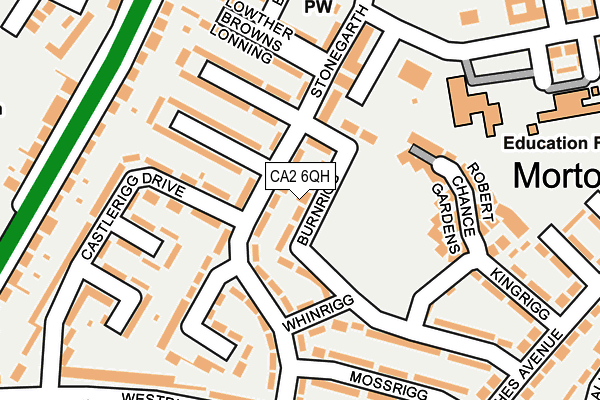 CA2 6QH map - OS OpenMap – Local (Ordnance Survey)