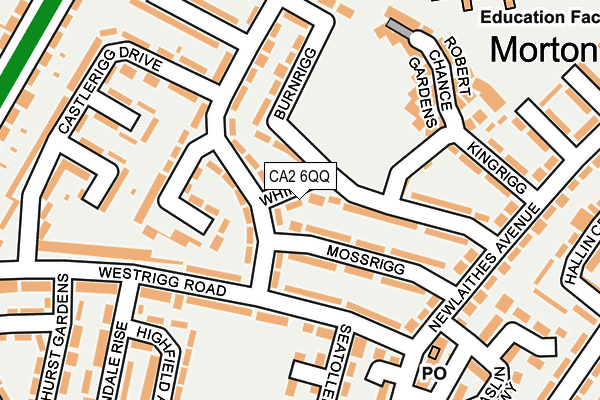 CA2 6QQ map - OS OpenMap – Local (Ordnance Survey)