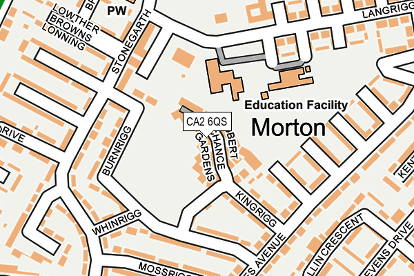 CA2 6QS map - OS OpenMap – Local (Ordnance Survey)