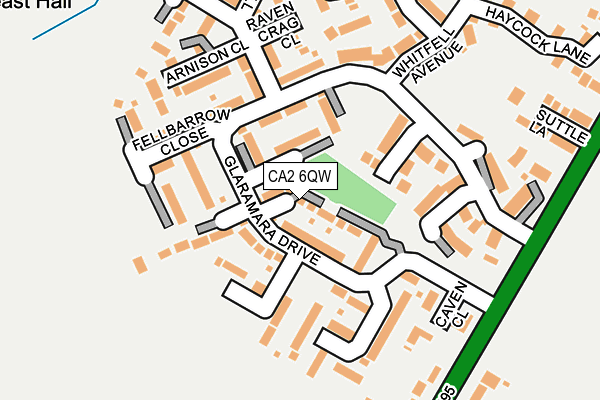 CA2 6QW map - OS OpenMap – Local (Ordnance Survey)