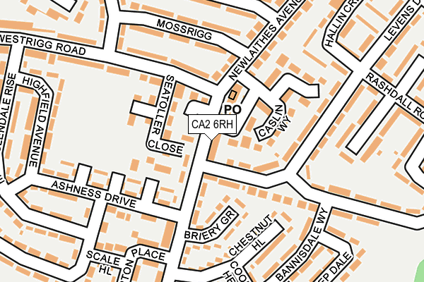 CA2 6RH map - OS OpenMap – Local (Ordnance Survey)