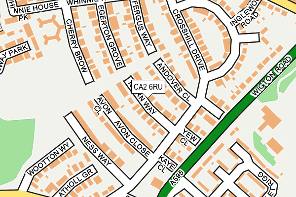 CA2 6RU map - OS OpenMap – Local (Ordnance Survey)