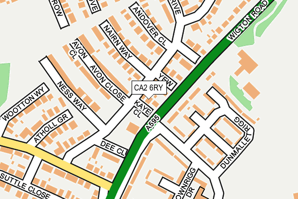 CA2 6RY map - OS OpenMap – Local (Ordnance Survey)