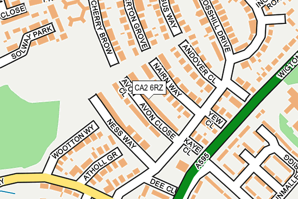 CA2 6RZ map - OS OpenMap – Local (Ordnance Survey)