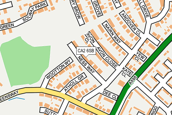 CA2 6SB map - OS OpenMap – Local (Ordnance Survey)