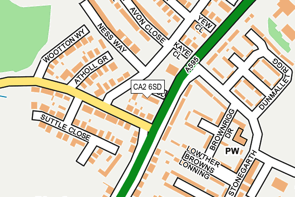 CA2 6SD map - OS OpenMap – Local (Ordnance Survey)