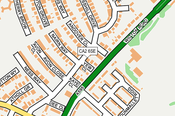 CA2 6SE map - OS OpenMap – Local (Ordnance Survey)
