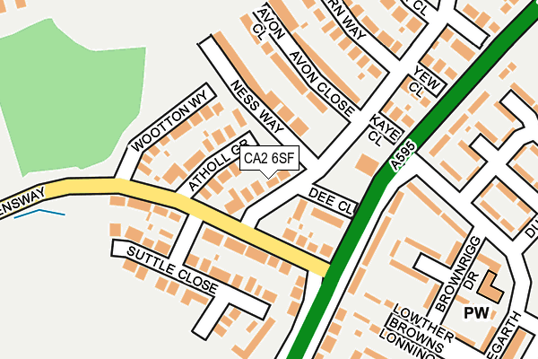 CA2 6SF map - OS OpenMap – Local (Ordnance Survey)