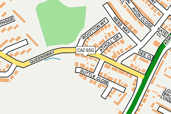 CA2 6SG map - OS OpenMap – Local (Ordnance Survey)