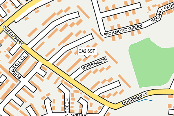 CA2 6ST map - OS OpenMap – Local (Ordnance Survey)