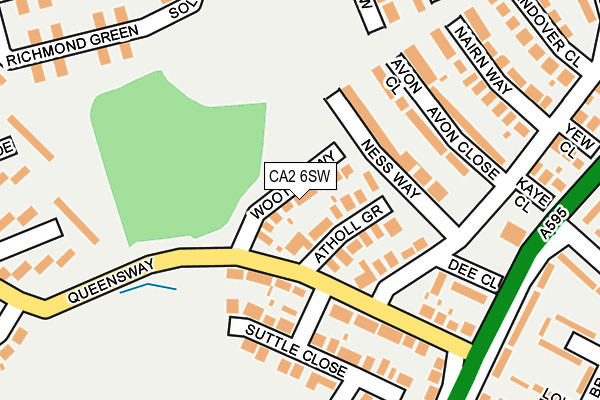 CA2 6SW map - OS OpenMap – Local (Ordnance Survey)