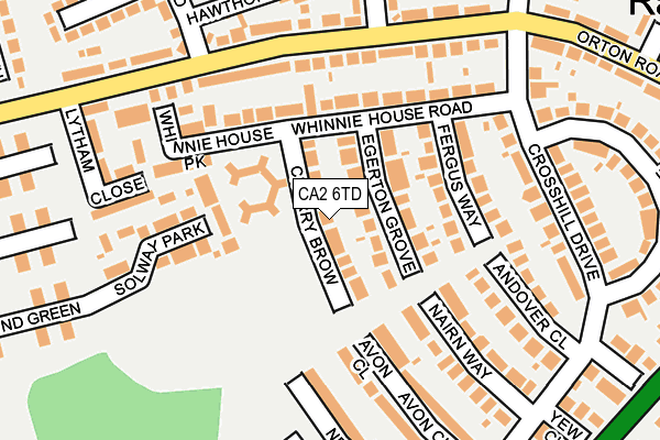 CA2 6TD map - OS OpenMap – Local (Ordnance Survey)