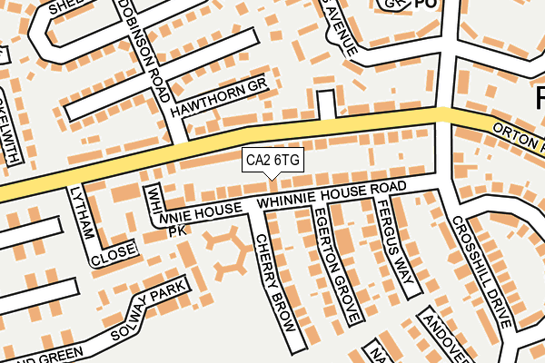 CA2 6TG map - OS OpenMap – Local (Ordnance Survey)