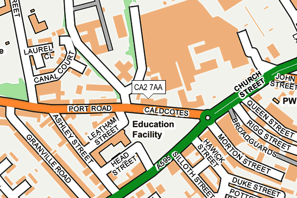 CA2 7AA map - OS OpenMap – Local (Ordnance Survey)