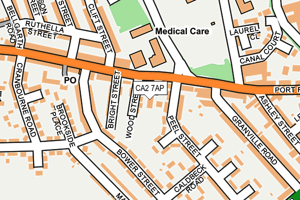 CA2 7AP map - OS OpenMap – Local (Ordnance Survey)