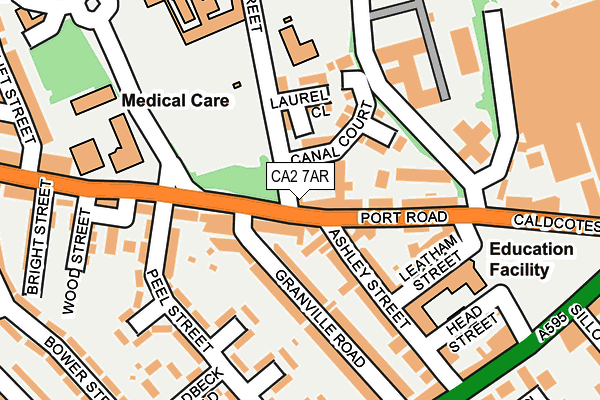 CA2 7AR map - OS OpenMap – Local (Ordnance Survey)