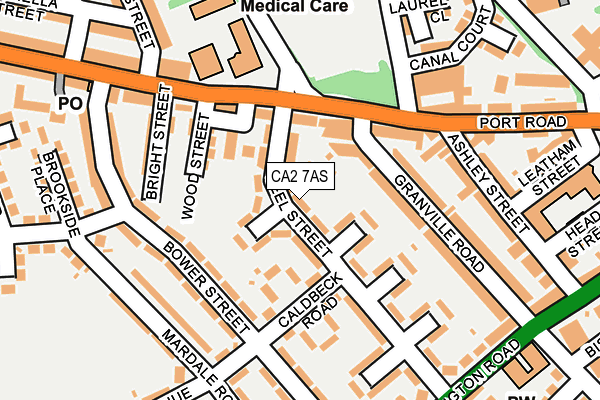 CA2 7AS map - OS OpenMap – Local (Ordnance Survey)