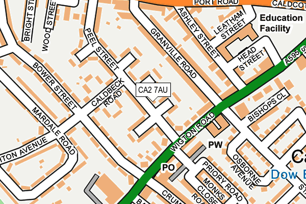CA2 7AU map - OS OpenMap – Local (Ordnance Survey)
