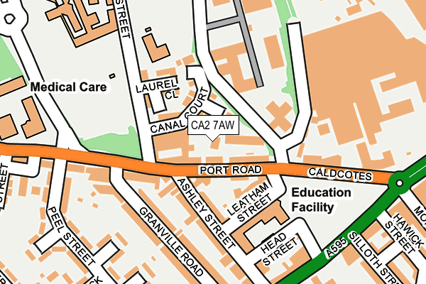CA2 7AW map - OS OpenMap – Local (Ordnance Survey)