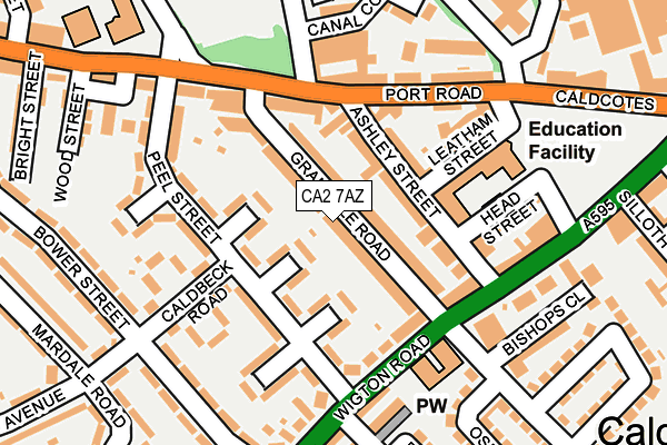 CA2 7AZ map - OS OpenMap – Local (Ordnance Survey)