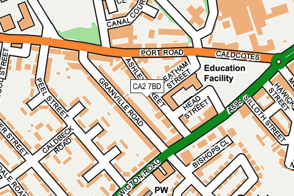 CA2 7BD map - OS OpenMap – Local (Ordnance Survey)