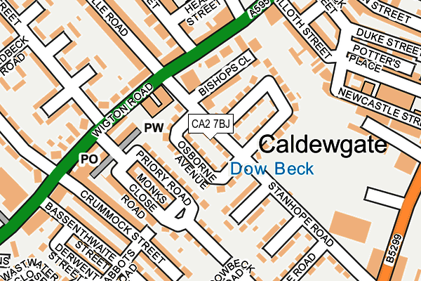 CA2 7BJ map - OS OpenMap – Local (Ordnance Survey)