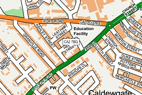 CA2 7BQ map - OS OpenMap – Local (Ordnance Survey)