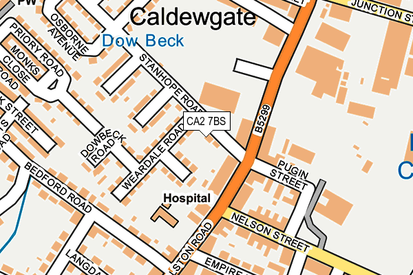 CA2 7BS map - OS OpenMap – Local (Ordnance Survey)