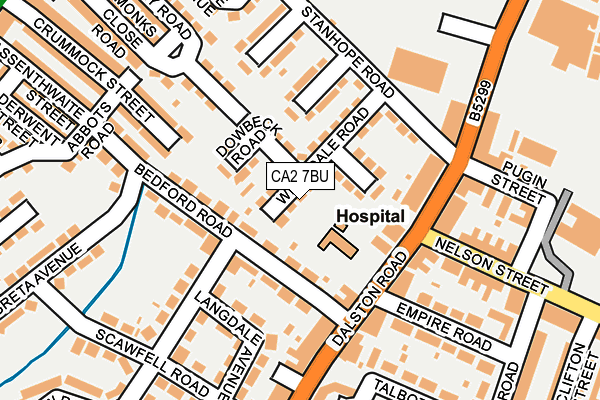 CA2 7BU map - OS OpenMap – Local (Ordnance Survey)