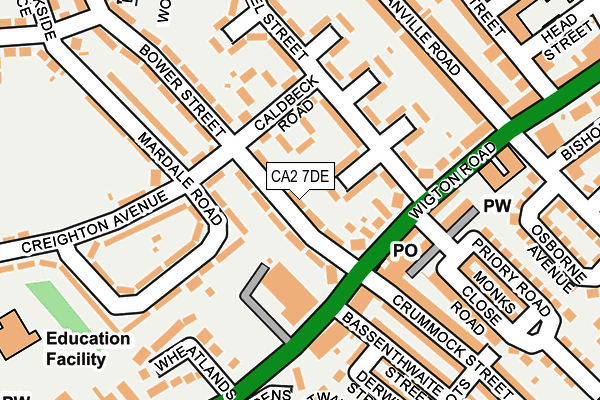 CA2 7DE map - OS OpenMap – Local (Ordnance Survey)